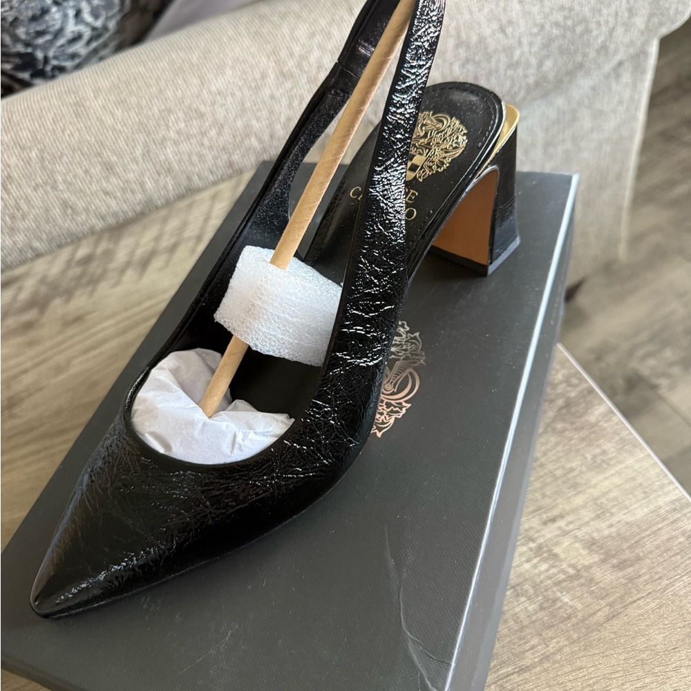 NIB Vince Camuto Black Slingback Heels Size 8.5